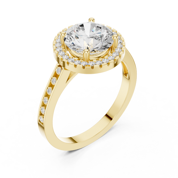 River Stone Lab Grown Diamond Floral Basket Ring