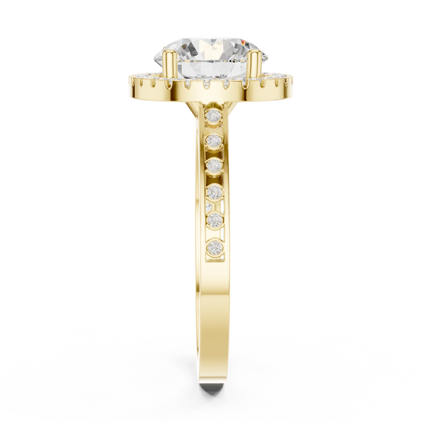 River Stone Lab Grown Diamond Floral Basket Ring