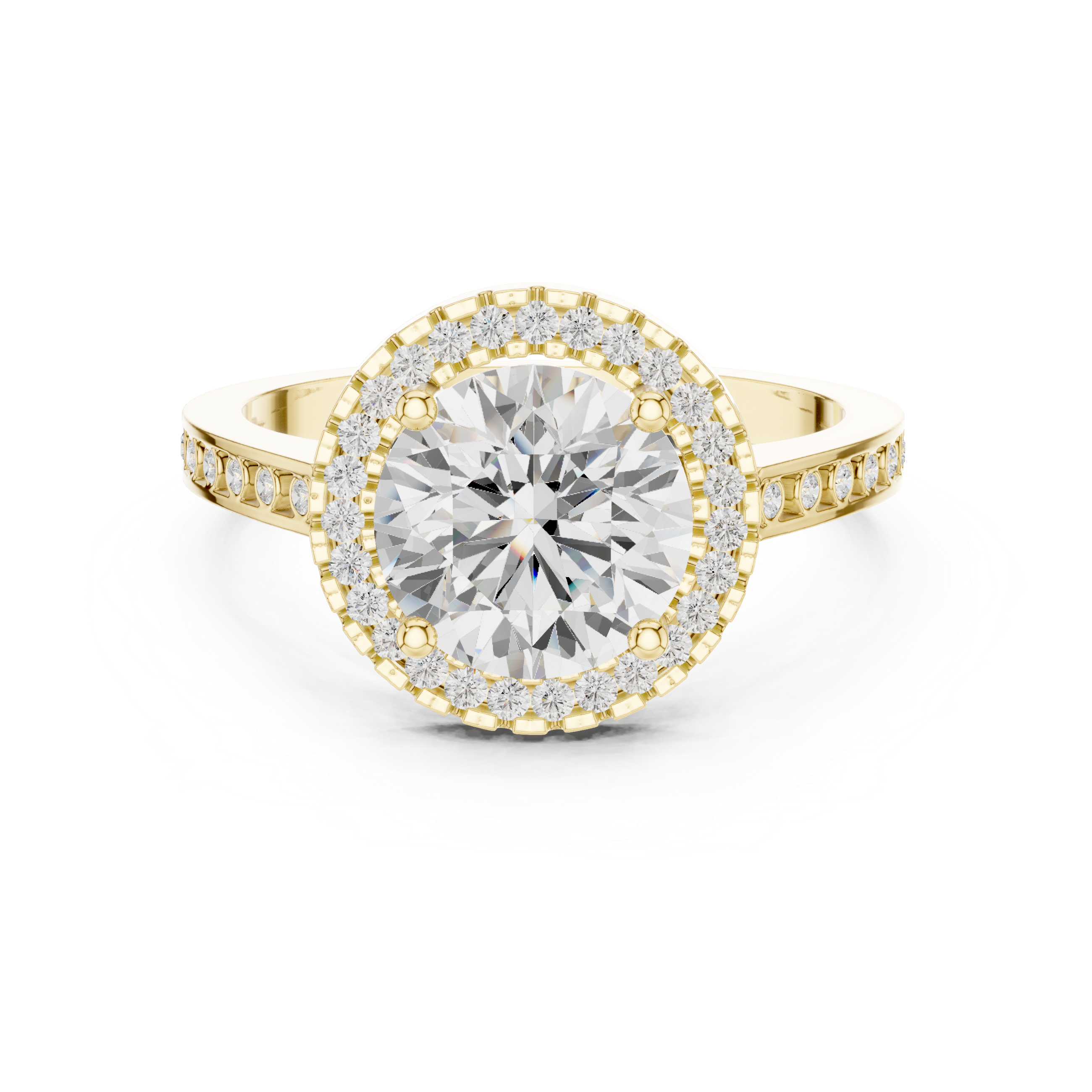 River Stone Lab Grown Diamond Floral Basket Ring