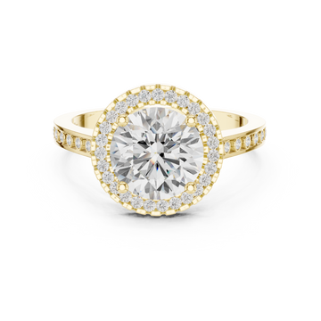 River Stone Lab Grown Diamond Floral Basket Ring