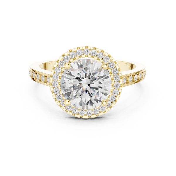 River Stone Lab Grown Diamond Floral Basket Ring