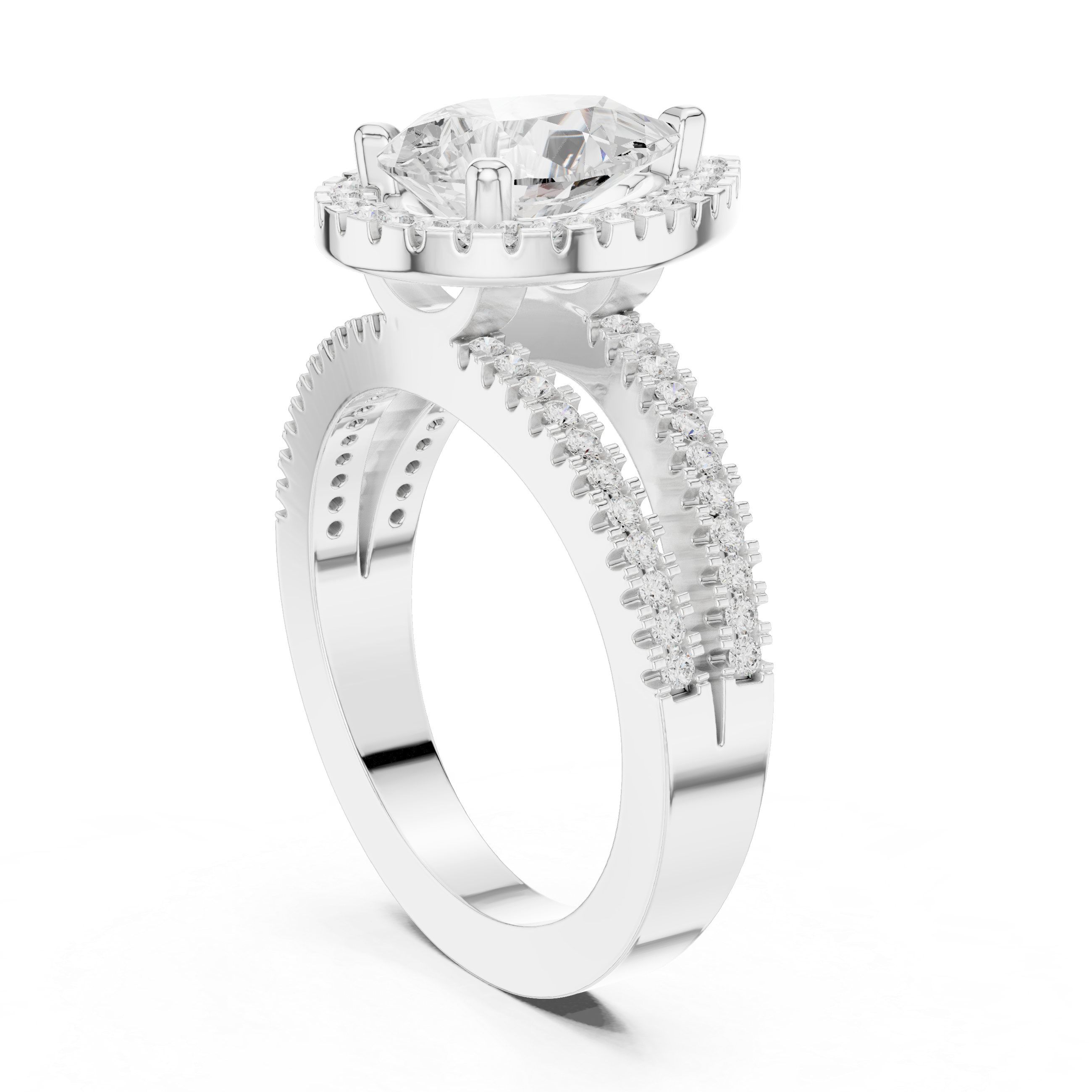 Alpine Meadow Lab Grown Diamond Radiant Cluster Ring