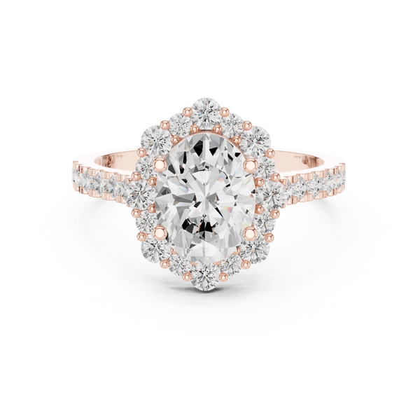 Thyme Leaf Lab Grown Diamond Fluted Shank Ring