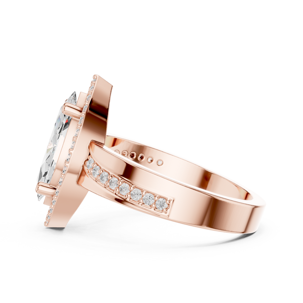 Braided Halo Lab Grown Diamond Ring