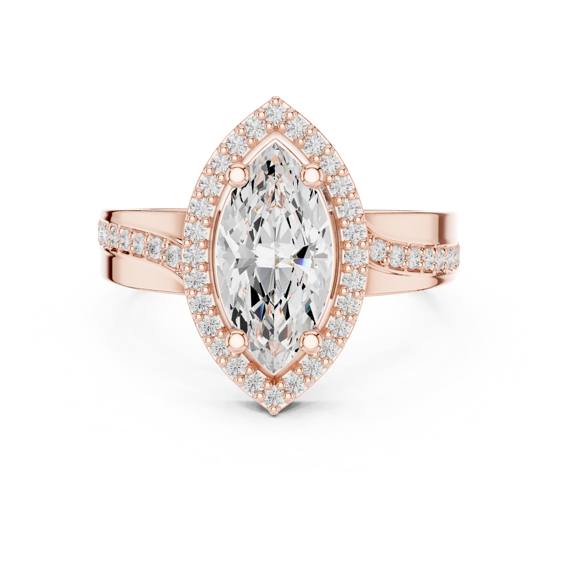 Braided Halo Lab Grown Diamond Ring
