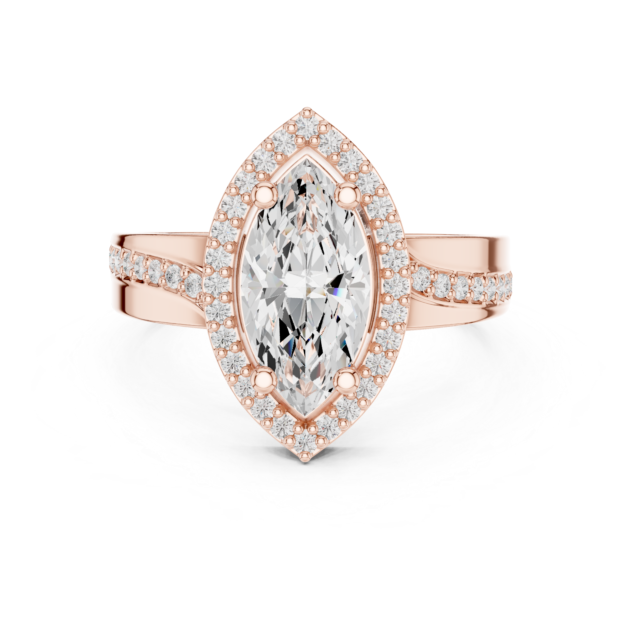 Braided Halo Lab Grown Diamond Ring