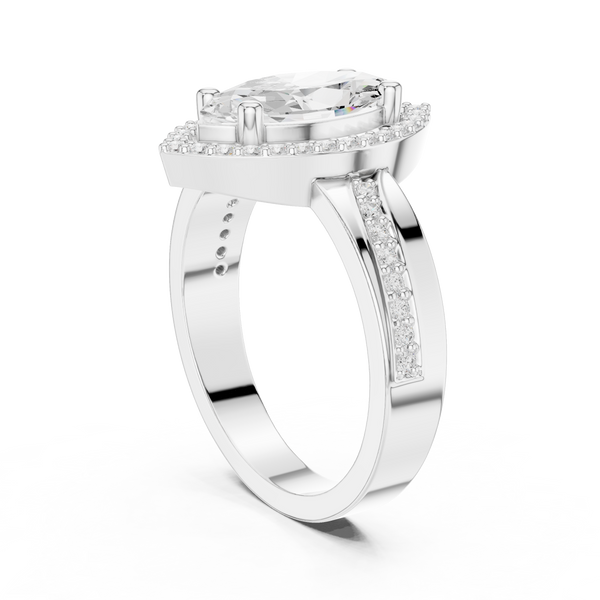 Braided Halo Lab Grown Diamond Ring