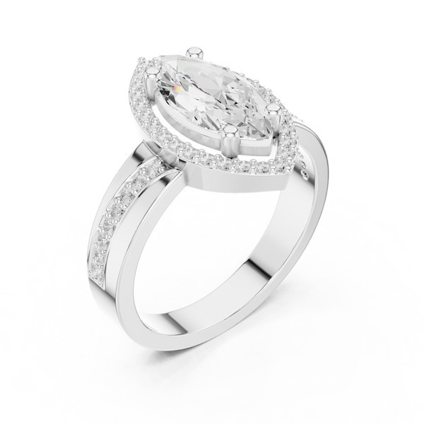 Braided Halo Lab Grown Diamond Ring