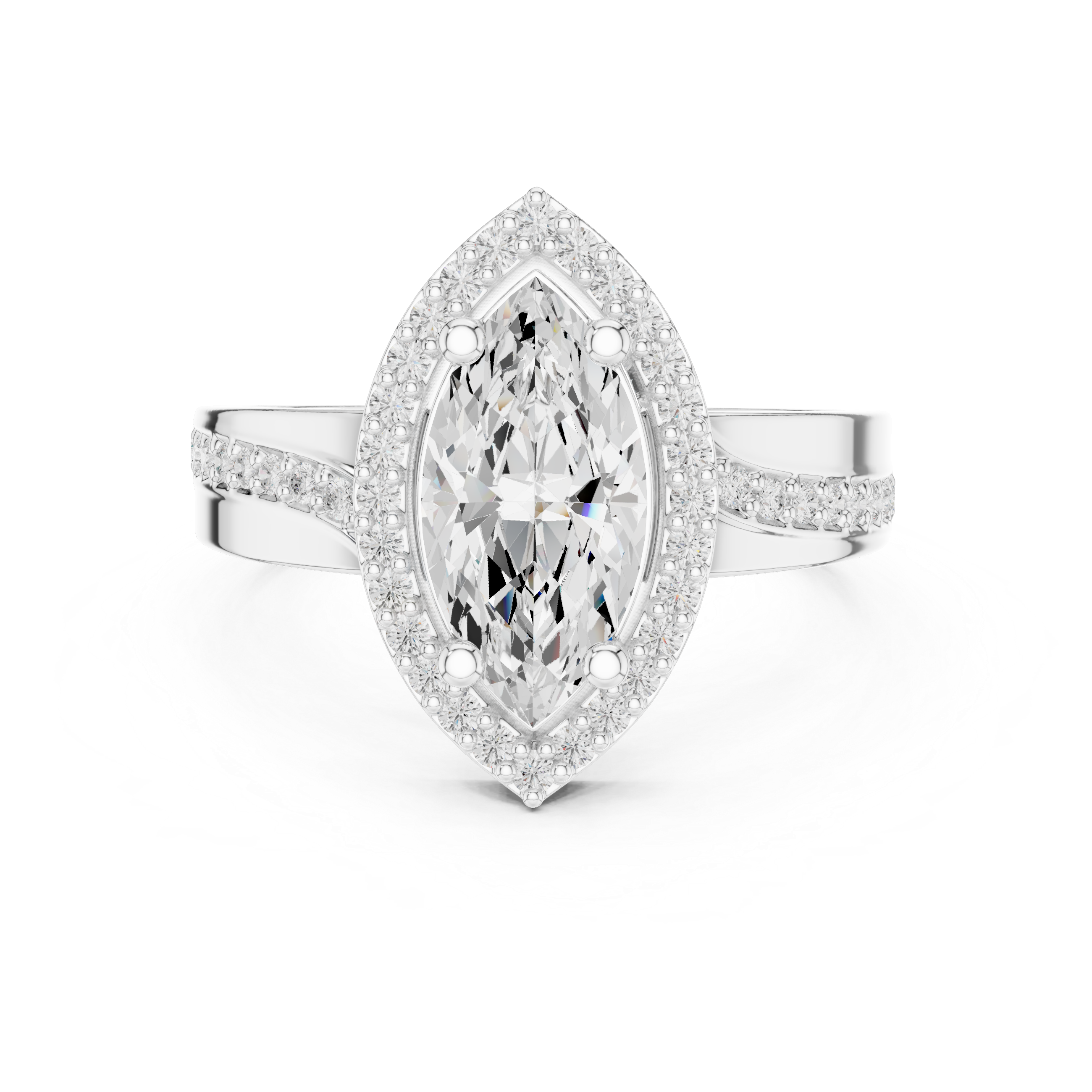 Braided Halo Lab Grown Diamond Ring
