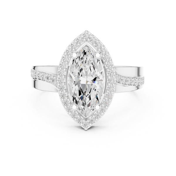 Braided Halo Lab Grown Diamond Ring
