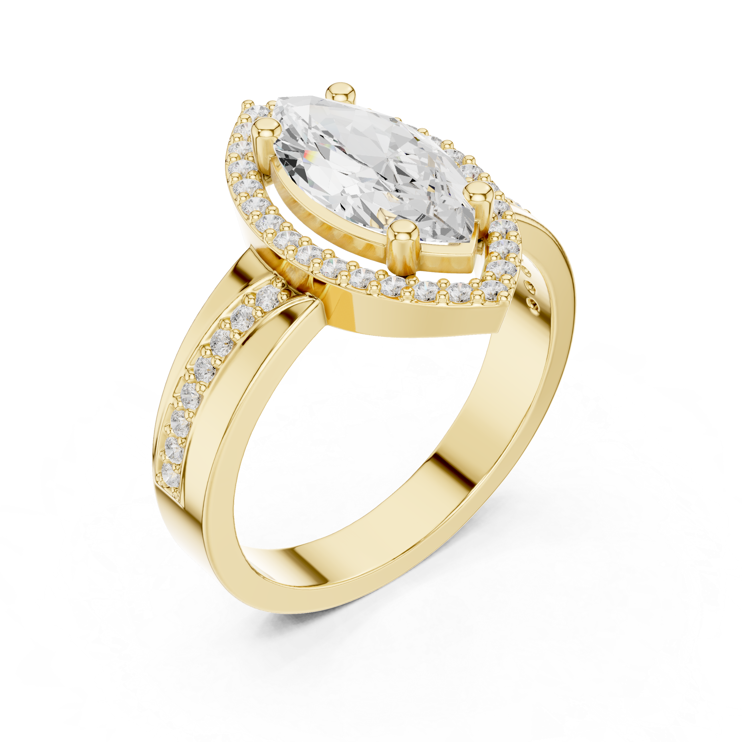 Braided Halo Lab Grown Diamond Ring