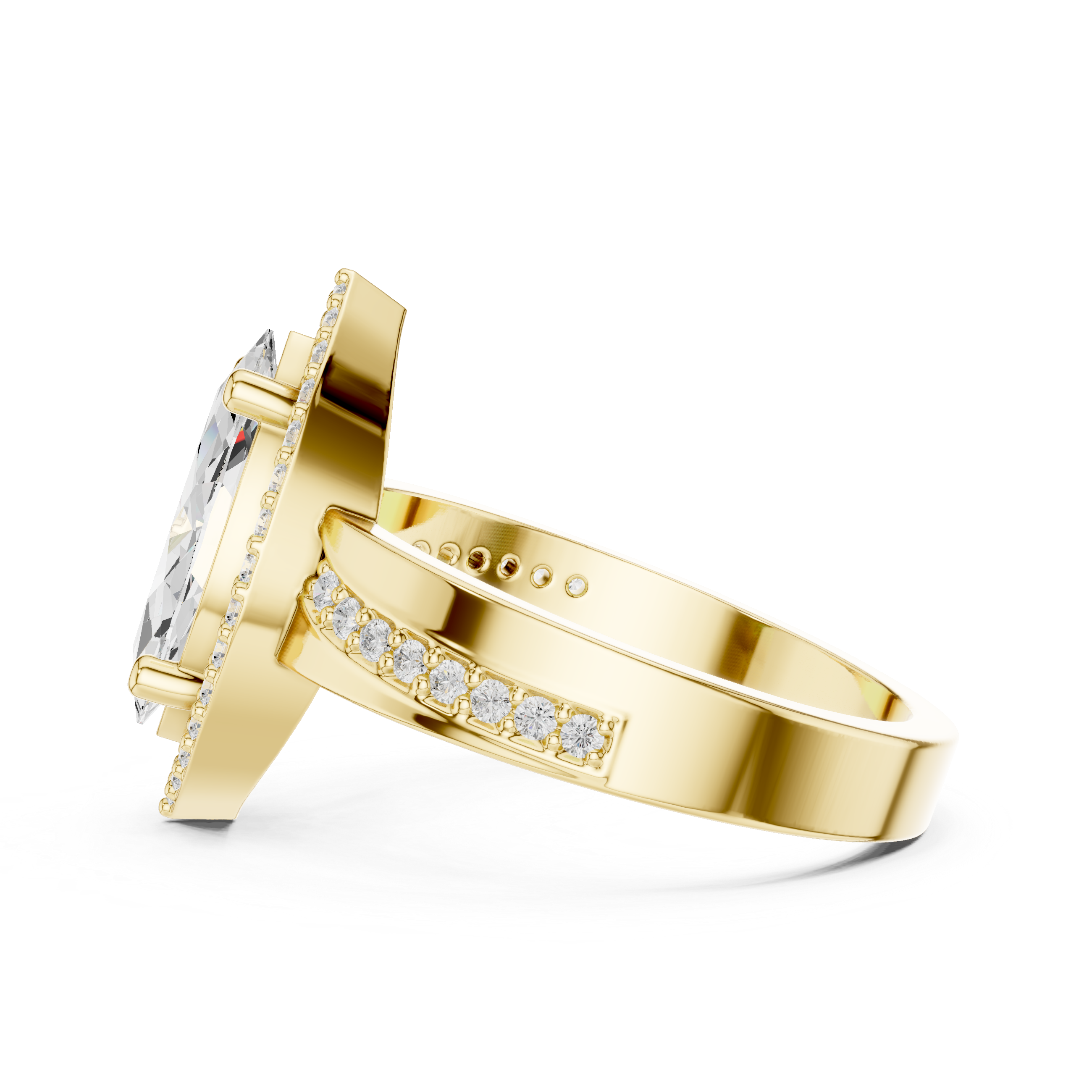 Braided Halo Lab Grown Diamond Ring