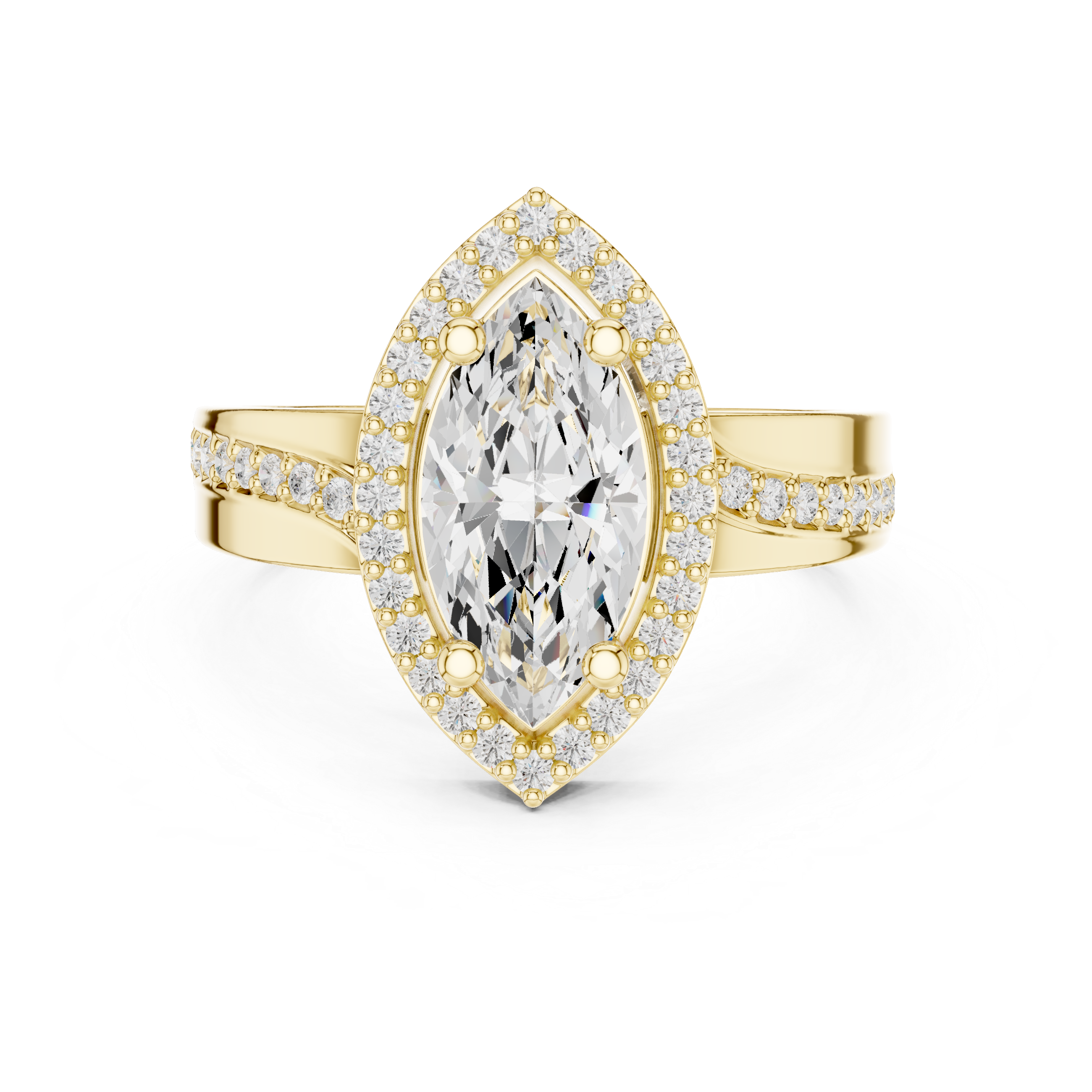 Braided Halo Lab Grown Diamond Ring