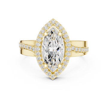 Braided Halo Lab Grown Diamond Ring