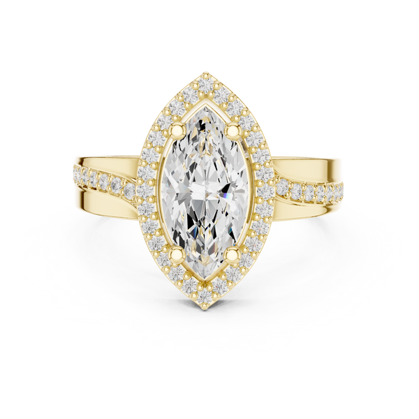 Braided Halo Lab Grown Diamond Ring