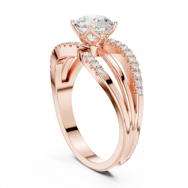 Fluted Basket Lab Grown Diamond Ring