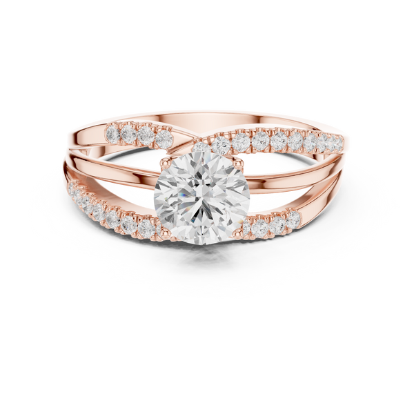 Fluted Basket Lab Grown Diamond Ring