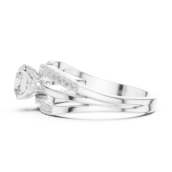 Fluted Basket Lab Grown Diamond Ring