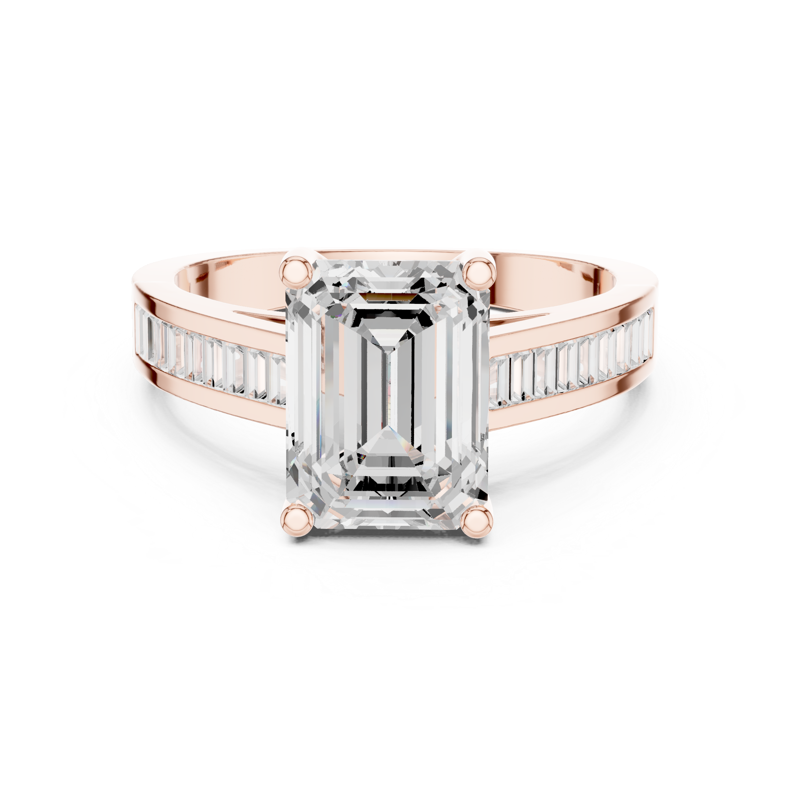 Pebbled Edge Lab Grown Diamond Ring