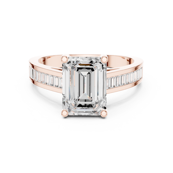 Pebbled Edge Lab Grown Diamond Ring