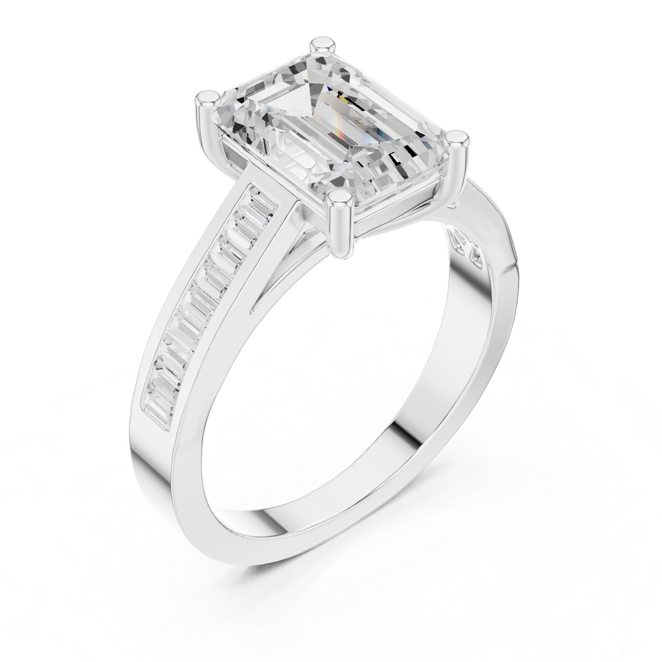 Pebbled Edge Lab Grown Diamond Ring