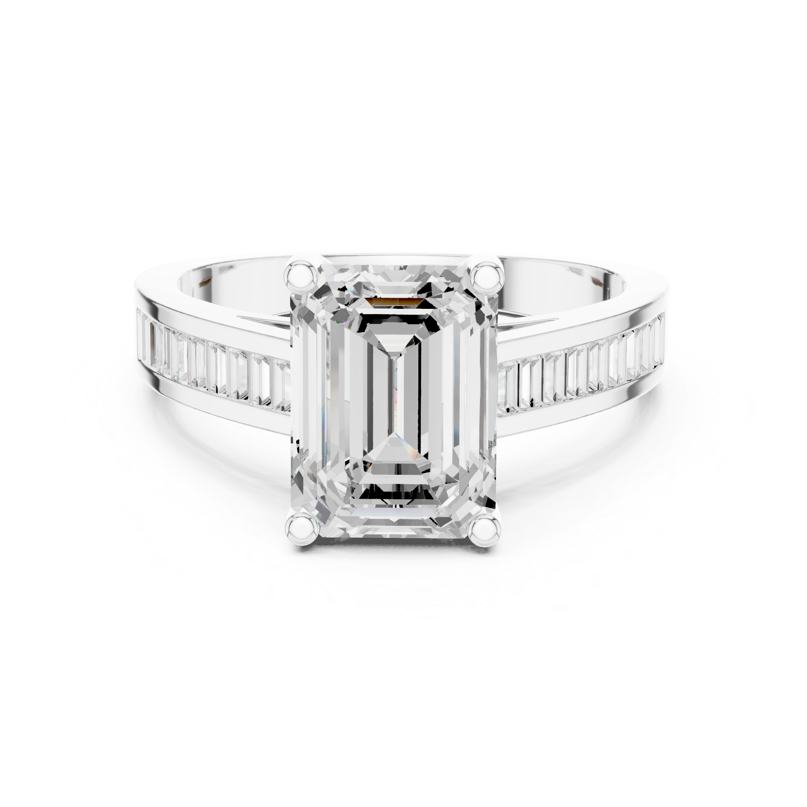 Pebbled Edge Lab Grown Diamond Ring