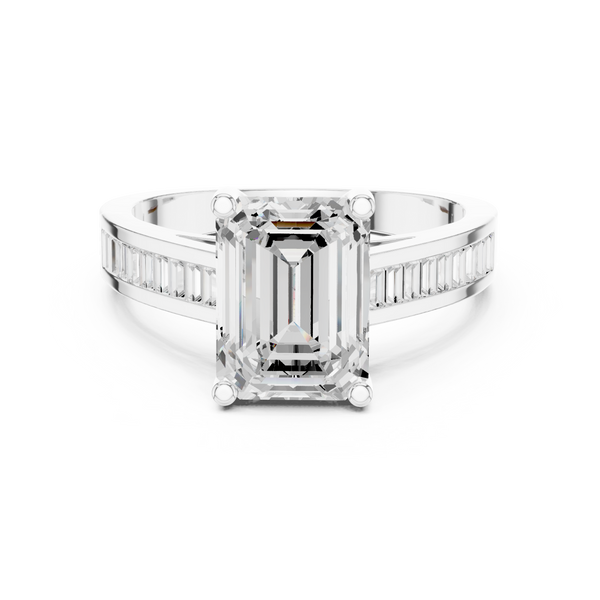 Pebbled Edge Lab Grown Diamond Ring