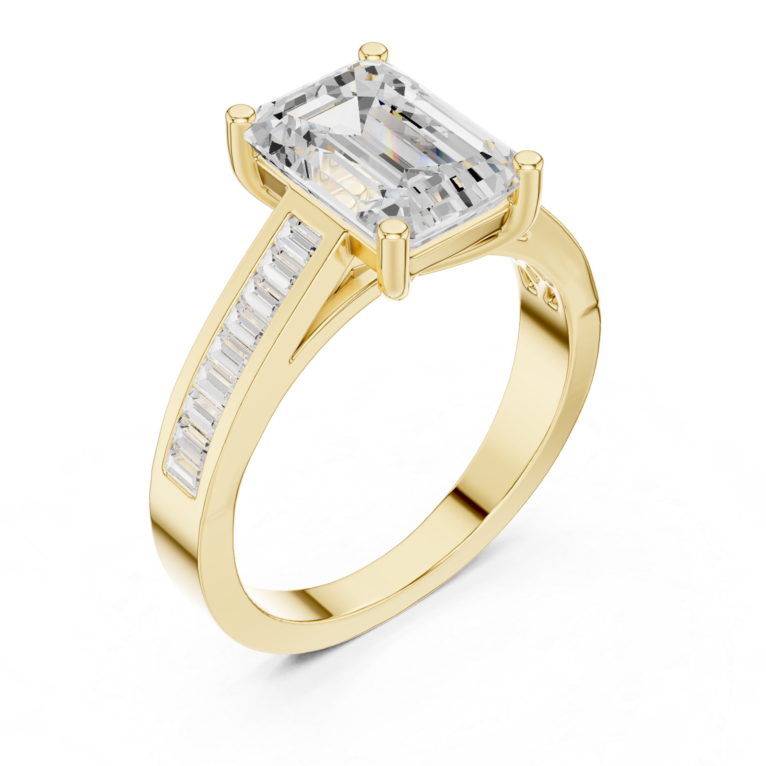 Pebbled Edge Lab Grown Diamond Ring