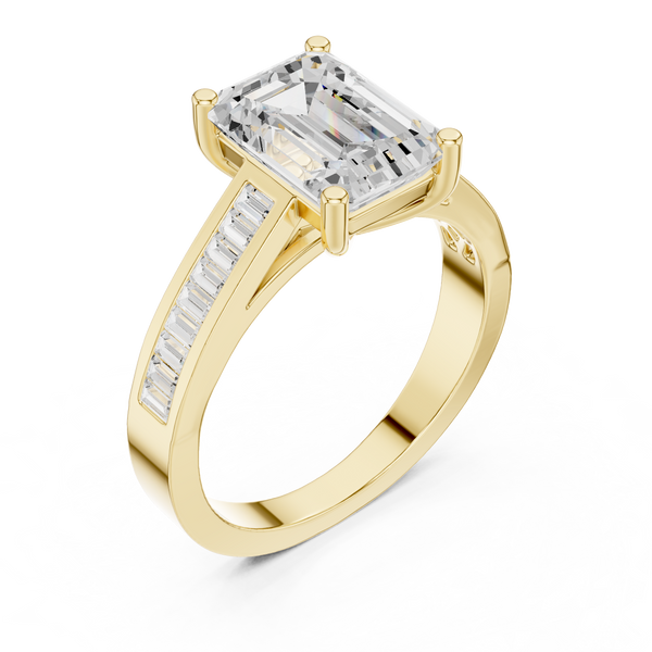 Pebbled Edge Lab Grown Diamond Ring