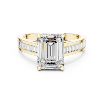 Pebbled Edge Lab Grown Diamond Ring
