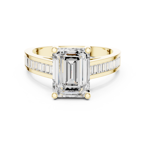 Pebbled Edge Lab Grown Diamond Ring