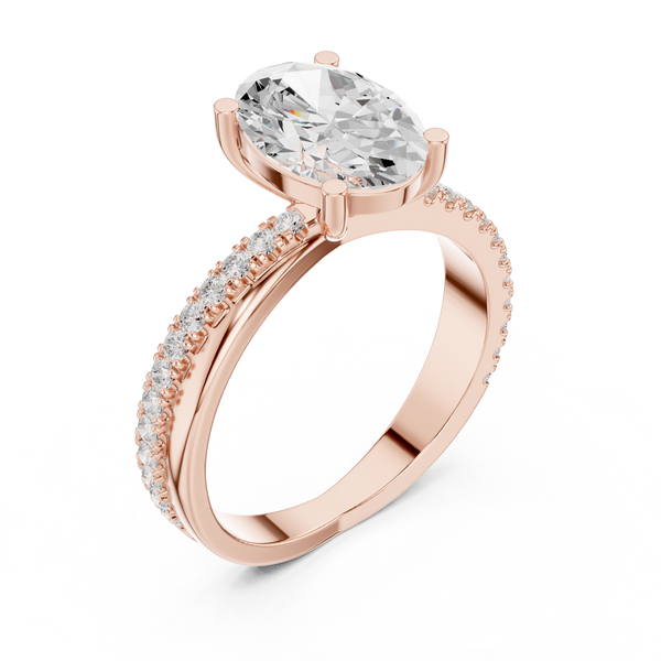 Bezel Accent Lab Grown Diamond Ring