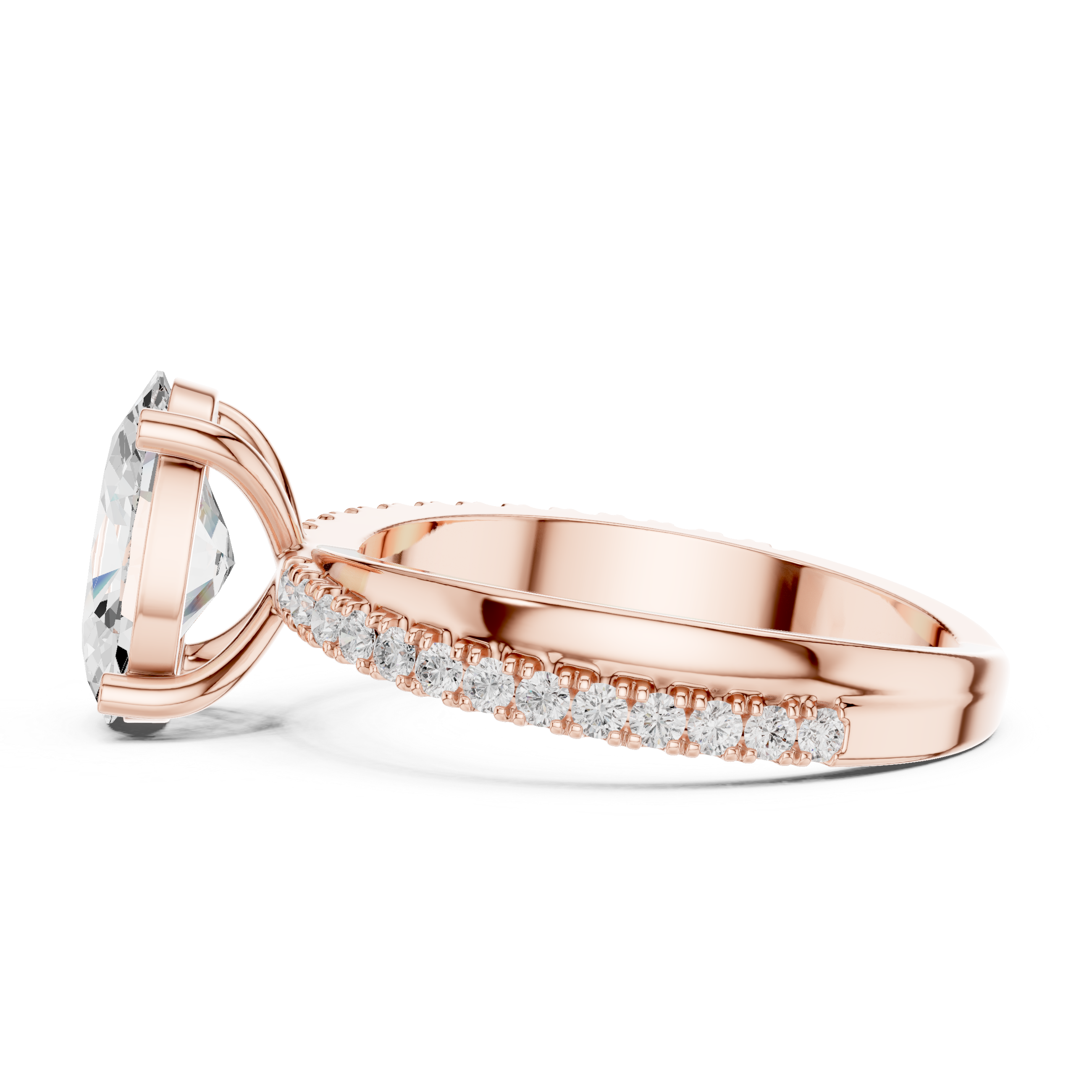 Bezel Accent Lab Grown Diamond Ring