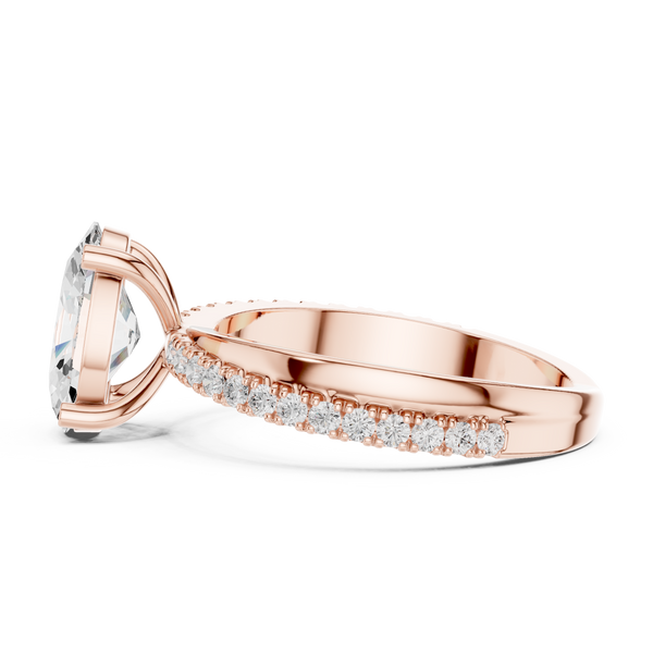 Bezel Accent Lab Grown Diamond Ring