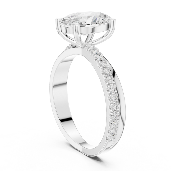 Bezel Accent Lab Grown Diamond Ring