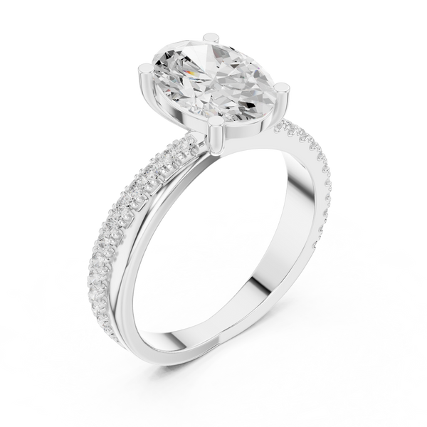 Bezel Accent Lab Grown Diamond Ring