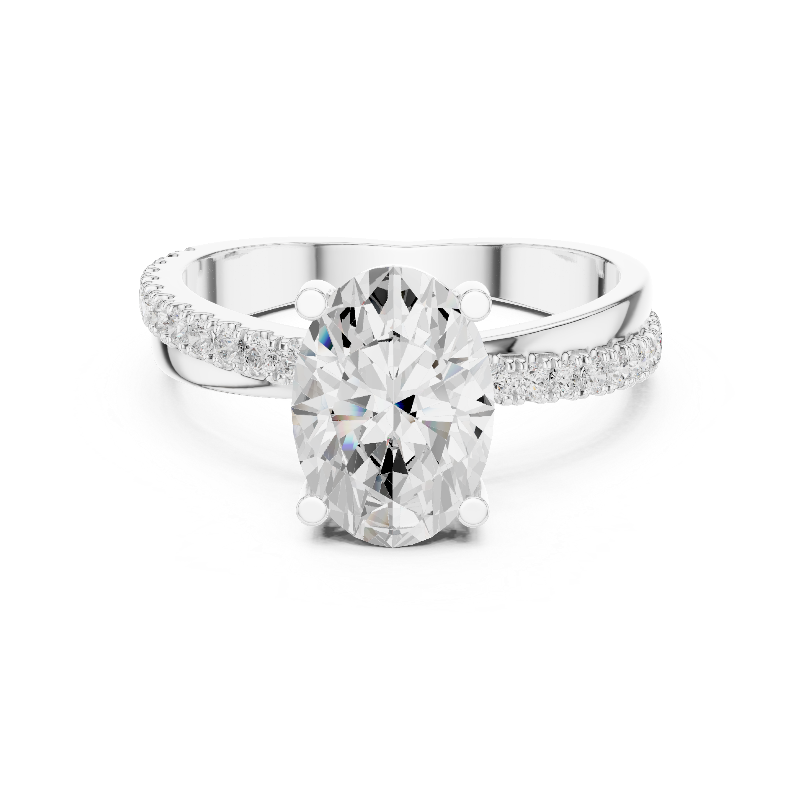 Bezel Accent Lab Grown Diamond Ring