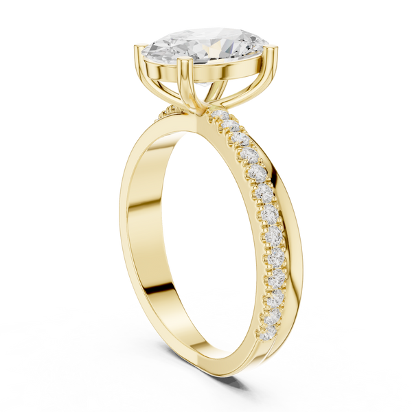 Bezel Accent Lab Grown Diamond Ring