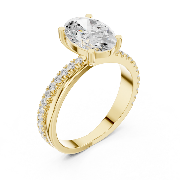 Bezel Accent Lab Grown Diamond Ring