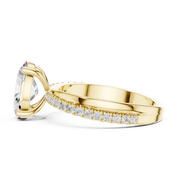 Bezel Accent Lab Grown Diamond Ring