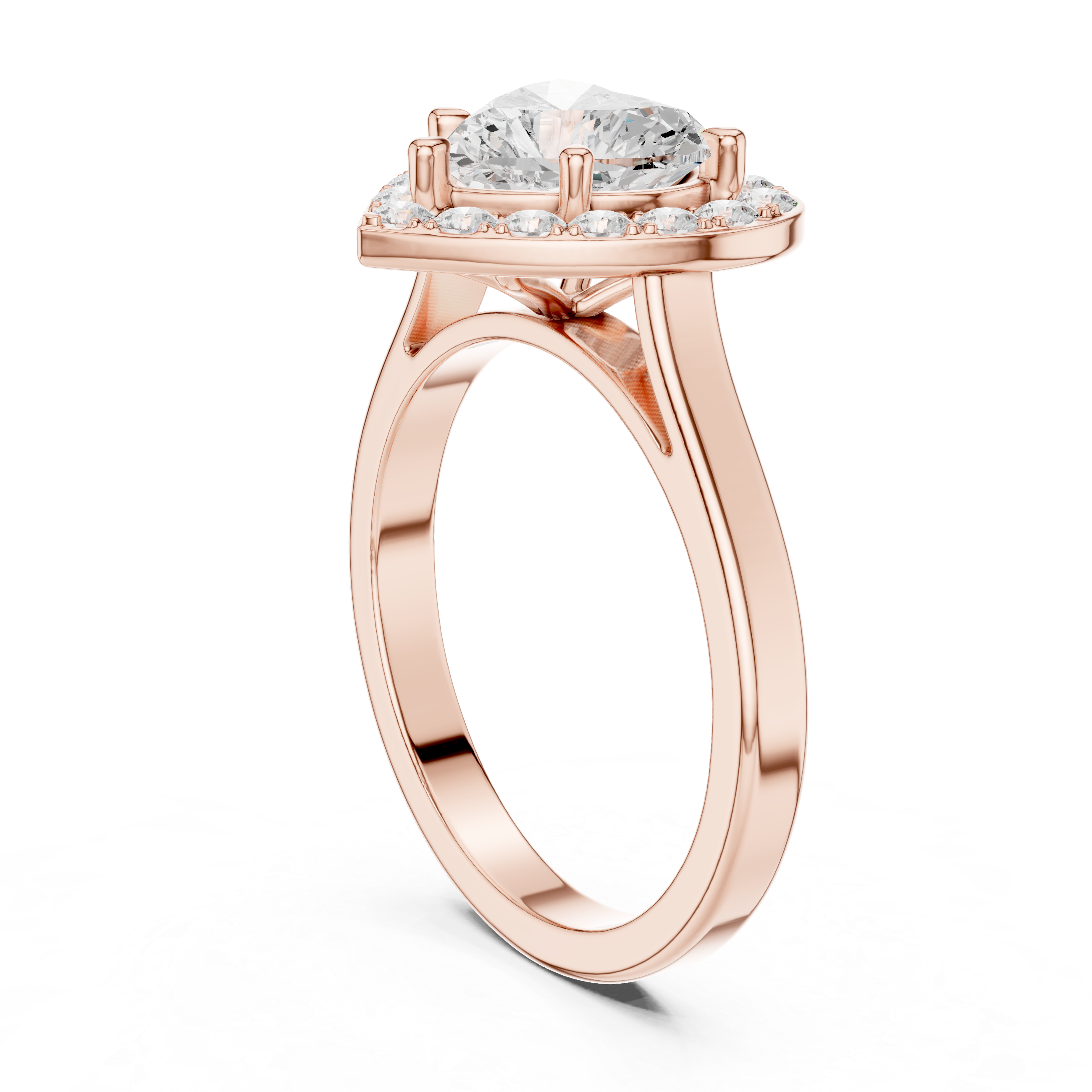 Structured Crown Lab Grown Diamond Ring