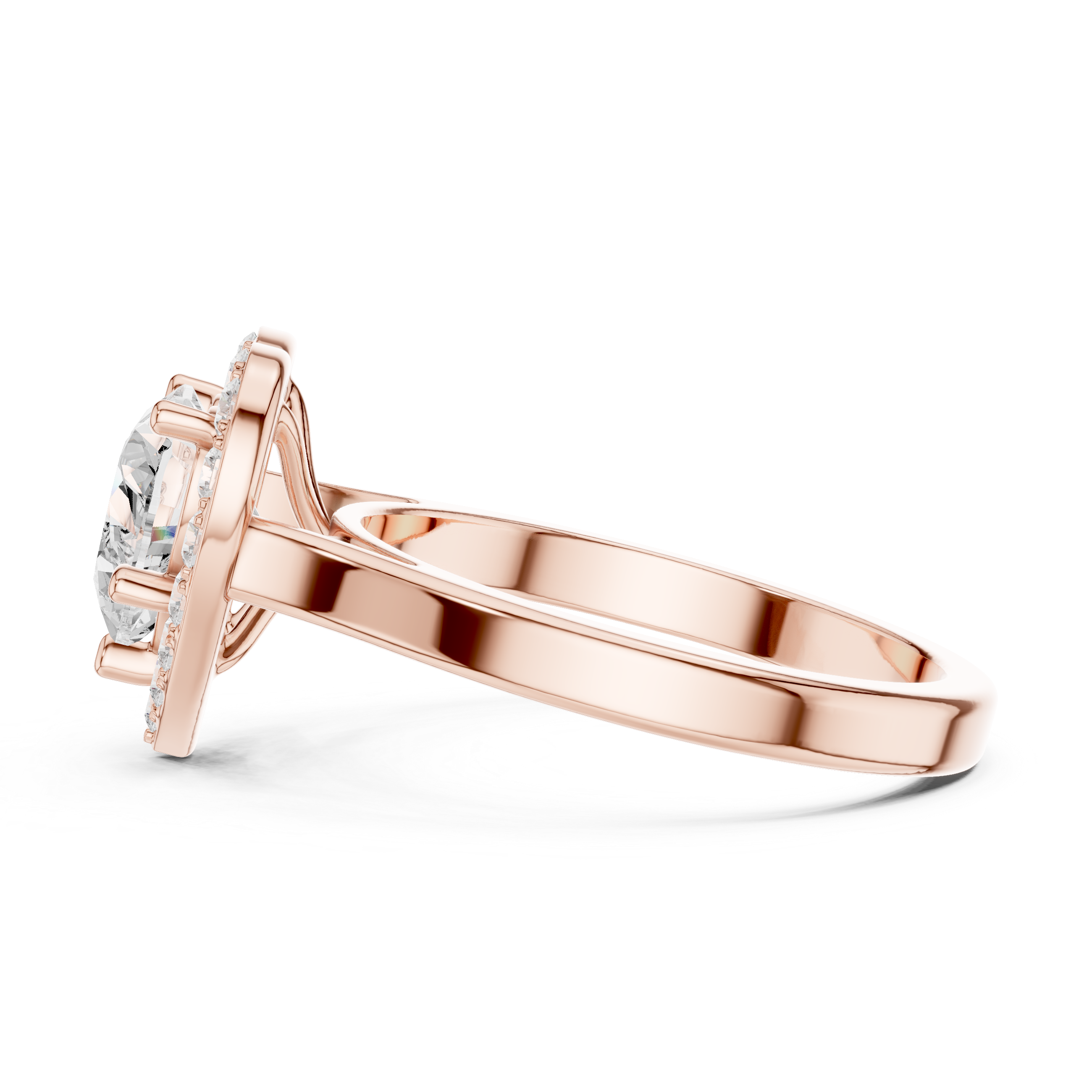 Structured Crown Lab Grown Diamond Ring
