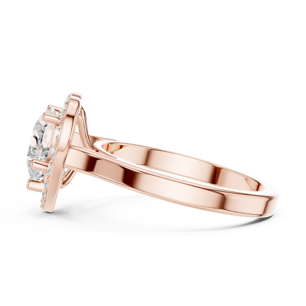 Structured Crown Lab Grown Diamond Ring