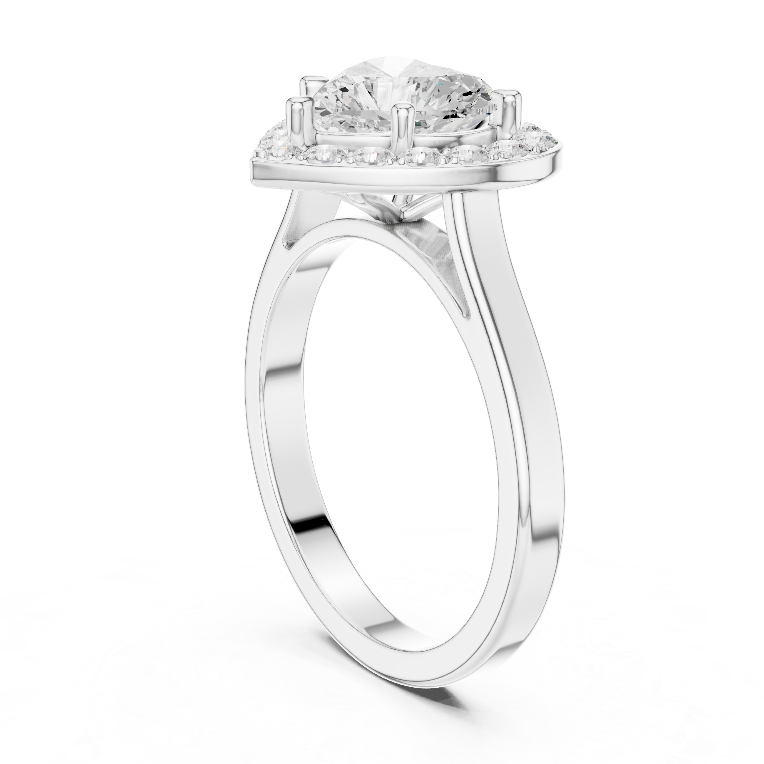 Structured Crown Lab Grown Diamond Ring