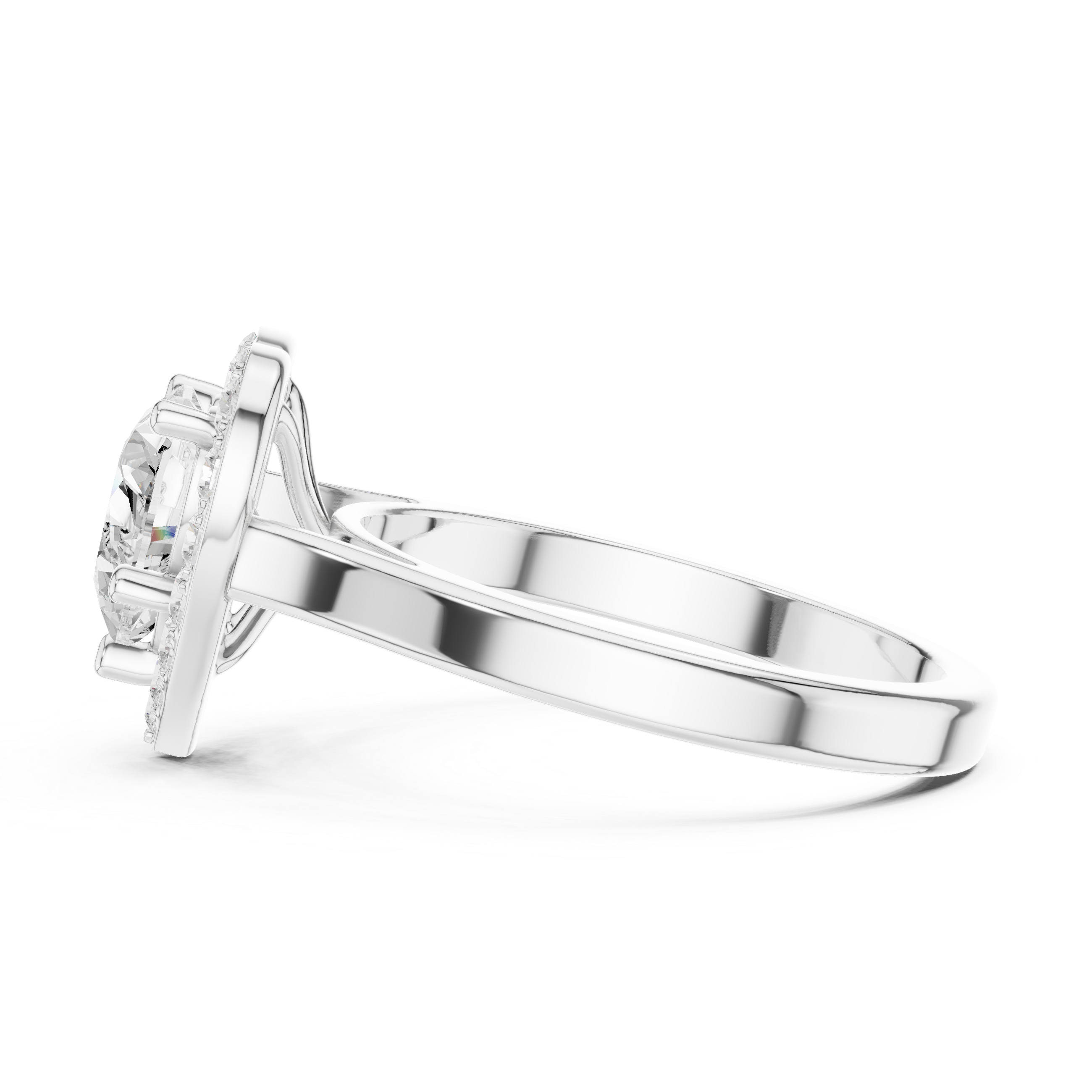 Structured Crown Lab Grown Diamond Ring
