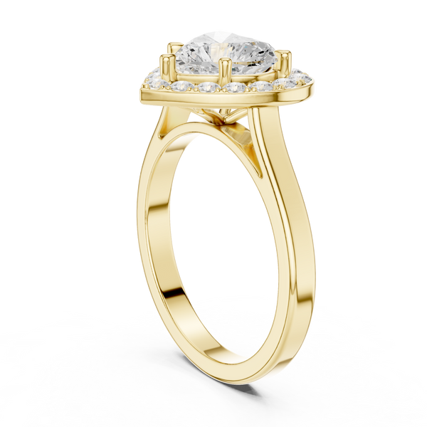 Structured Crown Lab Grown Diamond Ring
