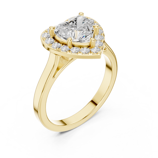 Structured Crown Lab Grown Diamond Ring