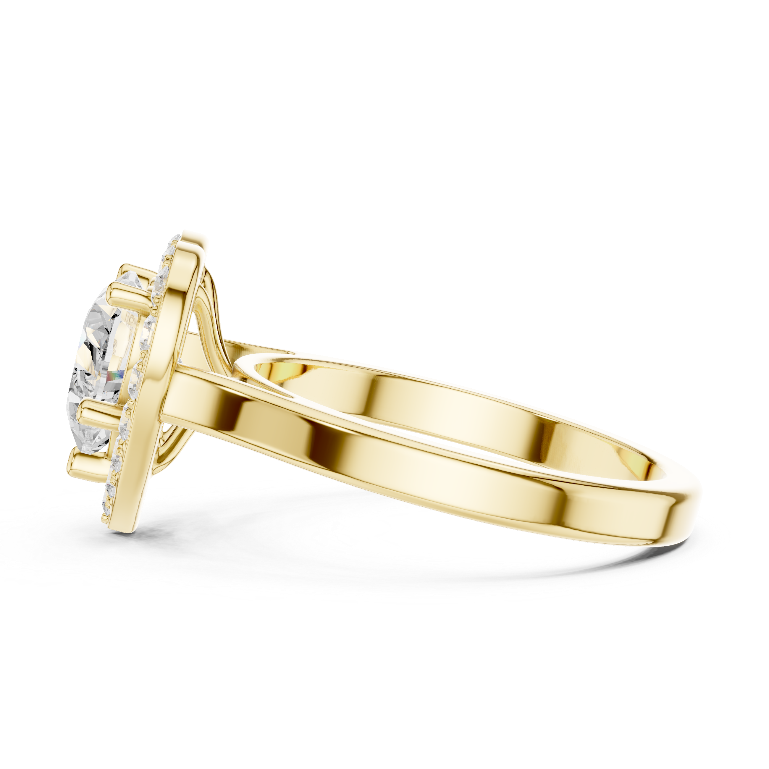 Structured Crown Lab Grown Diamond Ring
