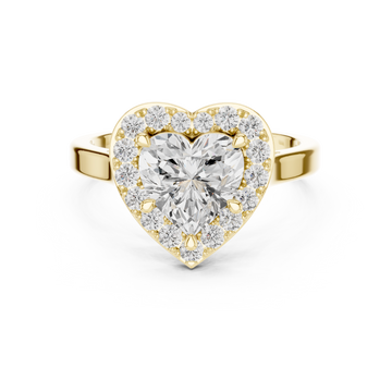 Structured Crown Lab Grown Diamond Ring