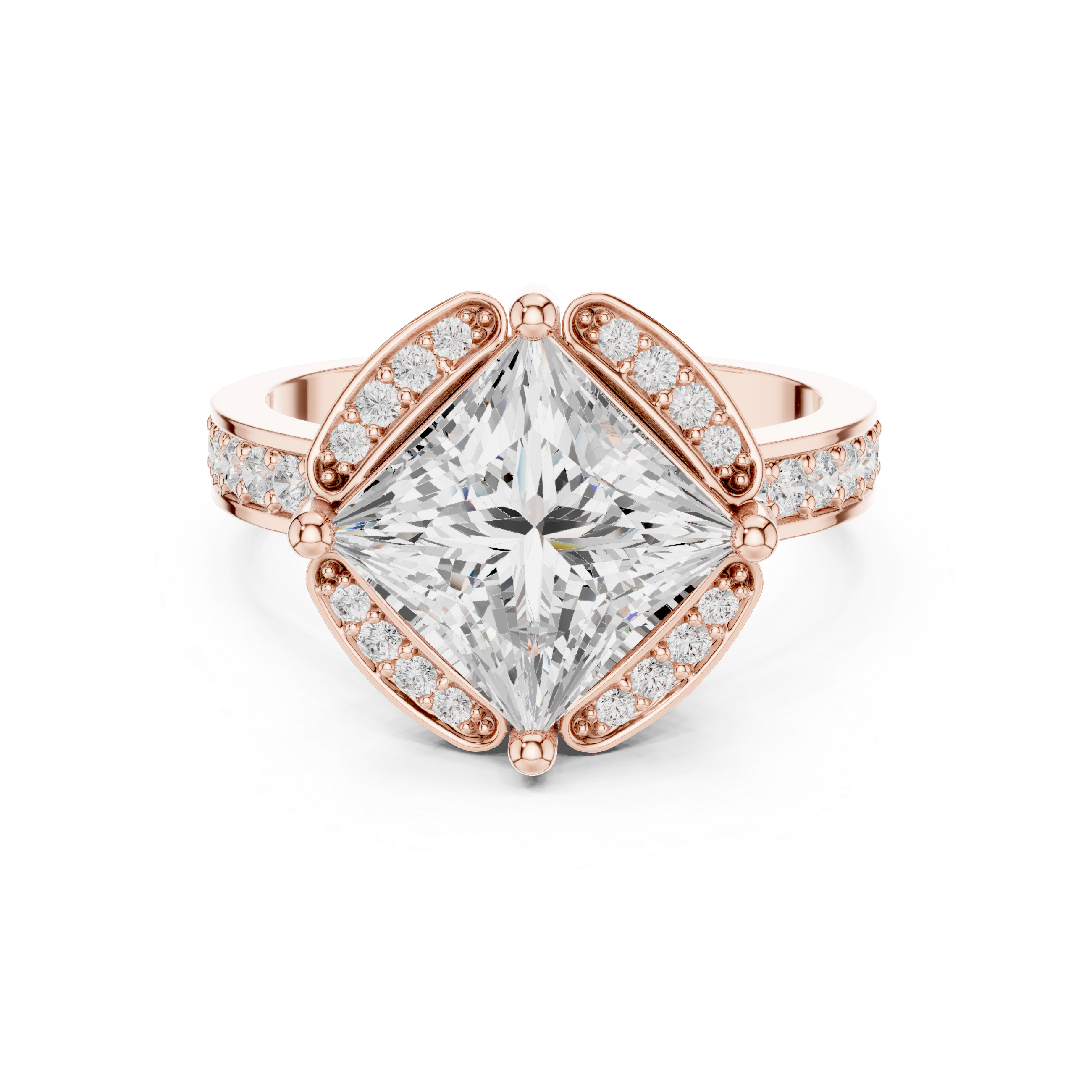 Triple Strand Lab Grown Diamond Ring